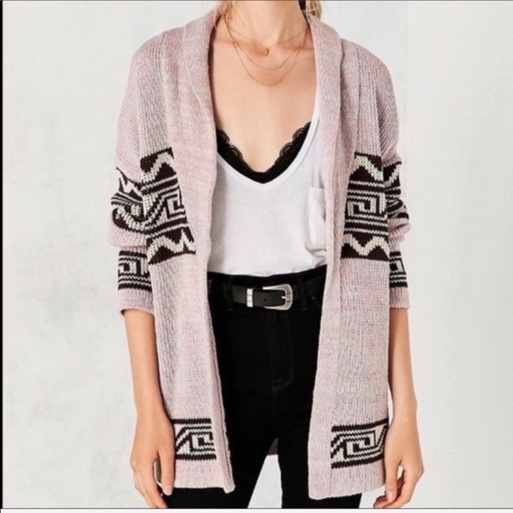 Urban Outfitters Ecote Lavender Tribal Open Sweater Size Small